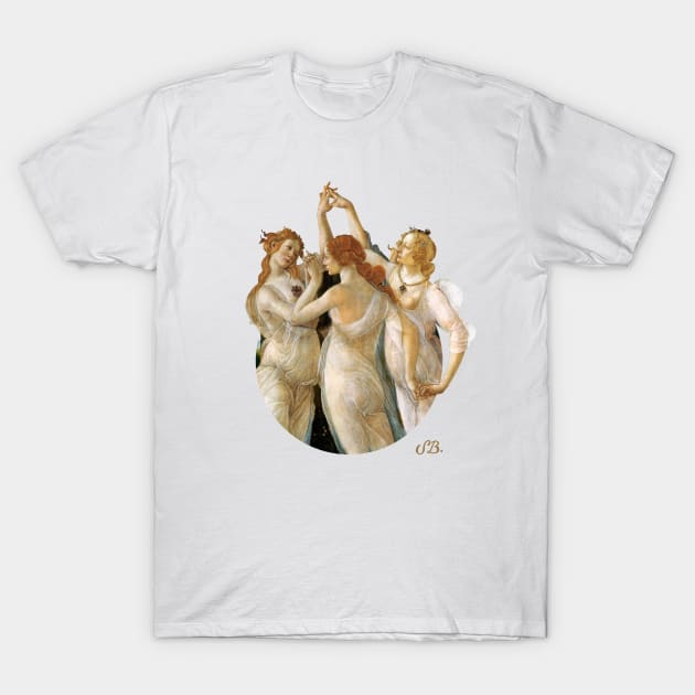 Primavera (detail – Three Graces) T-Shirt by ArtOfSilentium